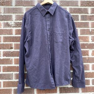 UNTUCKit Sherwood Long Sleeve Flannel Button Up Purple Shirt Size XL